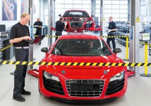 Catena di montaggio Audi R8 e-tron