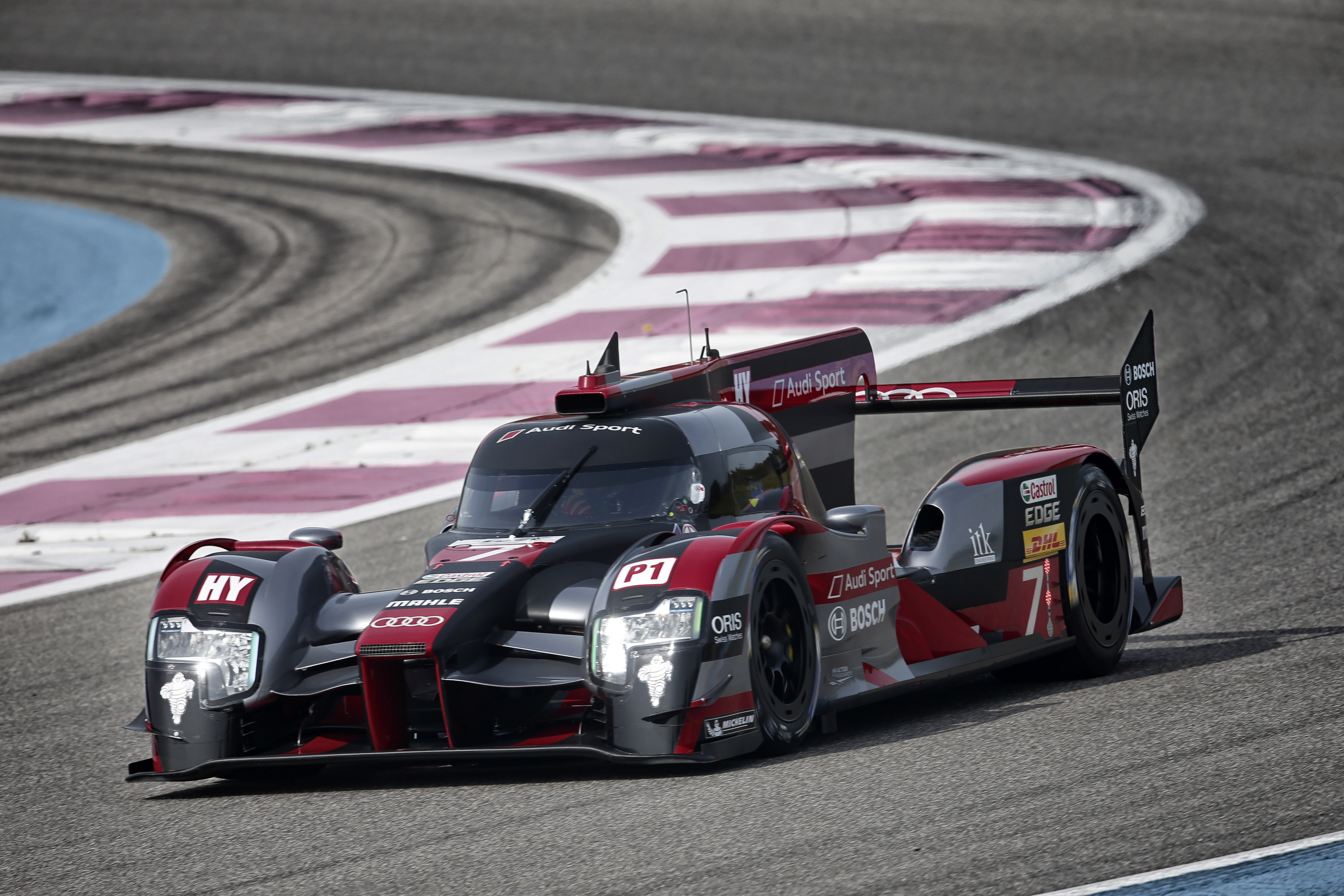 07 FASSLER Marcel (che) LOTTERER André (deu) TRELUYER Benoit (fra) AUDI R18 lmp1 team Audi sport Joest action during the 2016 FIA WEC World Endurance Championship prologue tests at Paul Ricard HTTT, Le Castellet France, March 24 to 26 2016 - Photo DPPI / Jean Michel Le Meur.